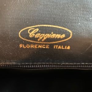 Burgundy Caggiana Bag W/ Wood Handles